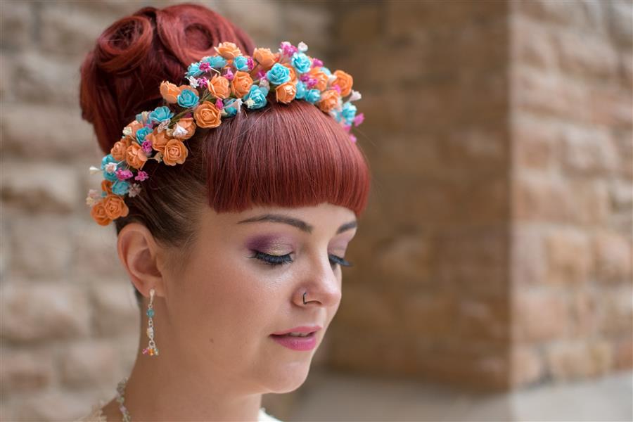 Close up of wedding makeup by Ms Moo Make Up photographed by Dave Fuller Photographer
