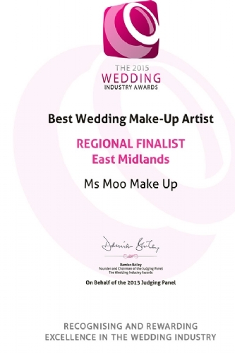 The Wedding Industry Awards - Regional Finalist 2015 East Midlands Best Make-up Artist