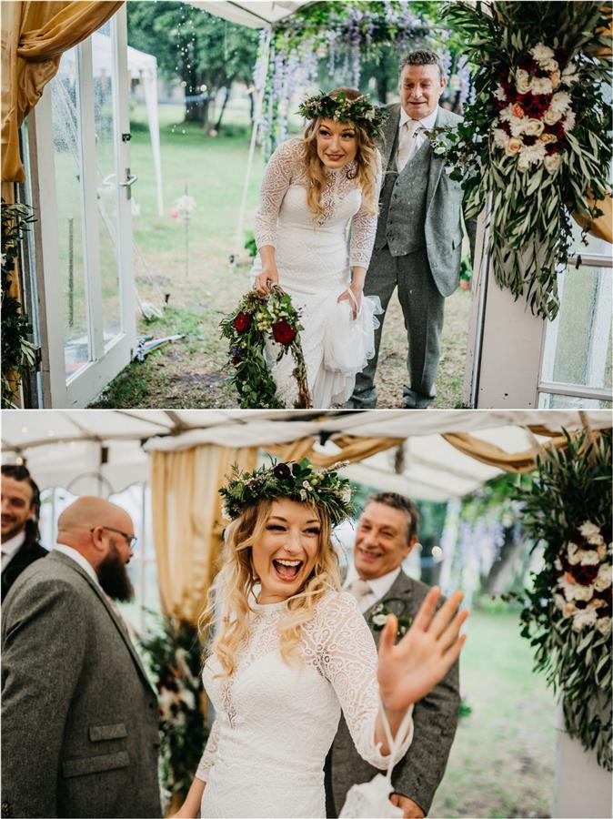 Bride to be arriving at wedding by Ed Godden Photography