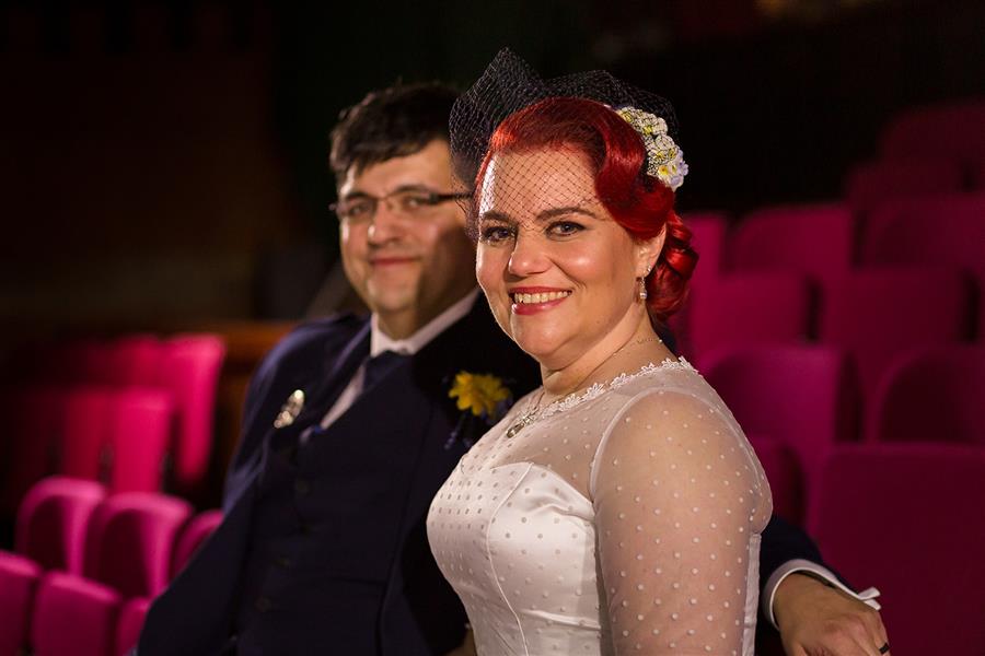 Bride and groom photographed by Emily & Katy Photography