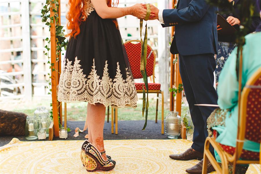Irregular Choice Wedding shoes with Chotronette wedding dress
